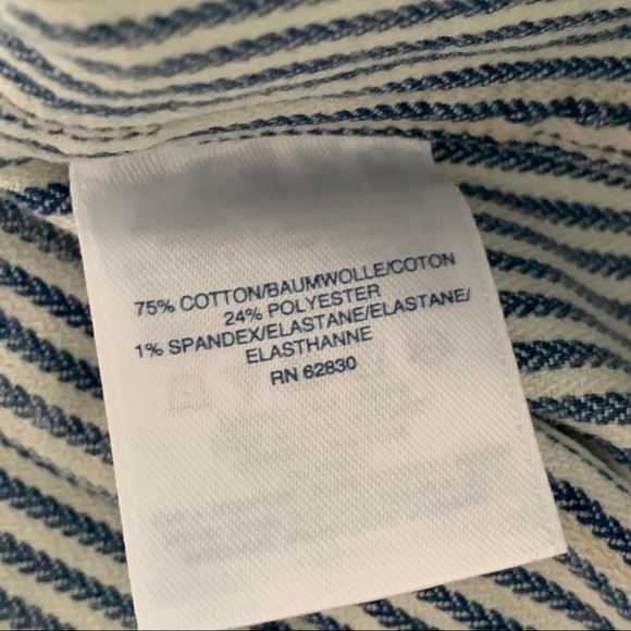 ❌SOLD❌⬇️Lands End striped crop denim jacket - Picture 5 of 7